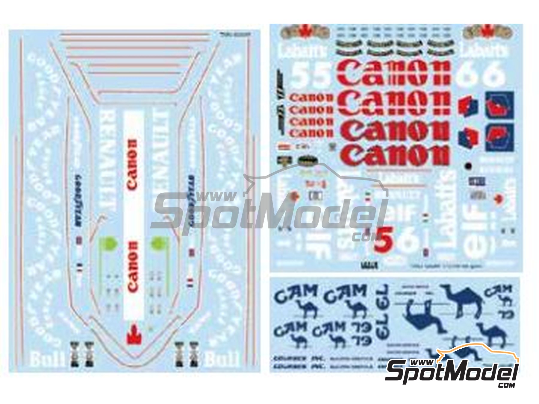 Tabu Design TABU12029R: Marking / livery 1/12 scale - Williams
